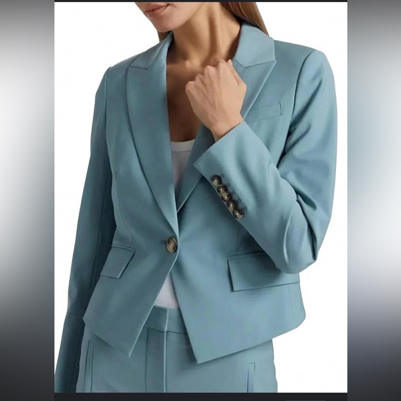 NWOT: Veronica Beard Hosanna Dickey Blazer / Jacket in Sea Glass Size 6 - Picture 3 of 15